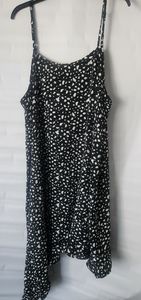 SHEIN Curve Dalmation Print Asymmetrical Hem Cami Dress - 2XL